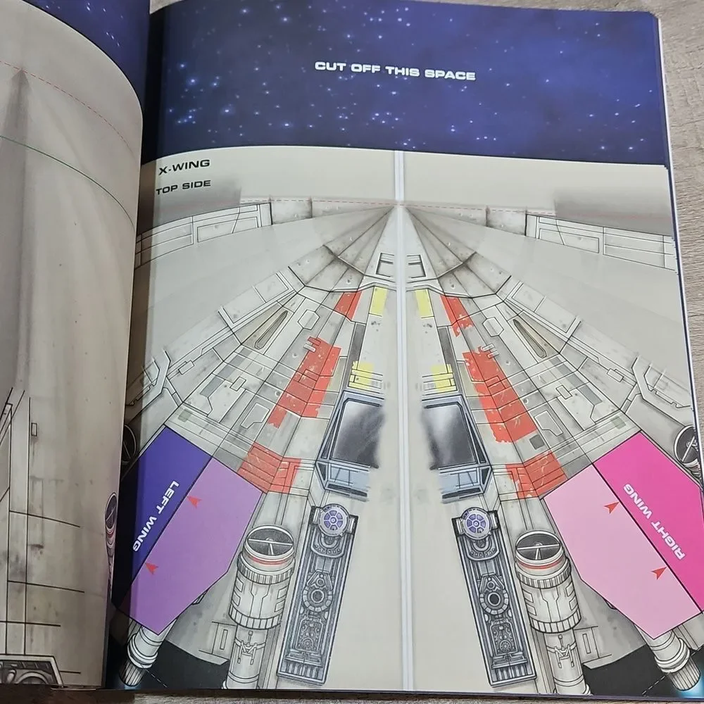 Star Wars Folded Flyers Paper Starfighters Kit NWT